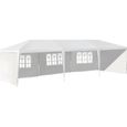 GIANTEX Tente de Réception,Tonnelle de Jardin Pliable 3 x 9M avec Fenêtres Chapiteau,5 Murs Amovibles pour Fêtes de Mariage,BBQ-0