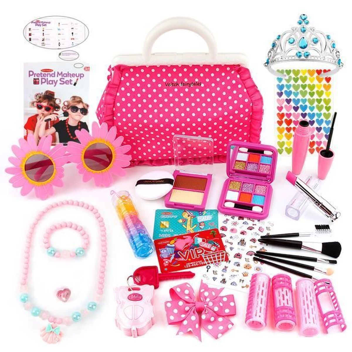 Jouet Fille Ans Maquillage Enfant Jouet Filles, 65 Pcs Kit De