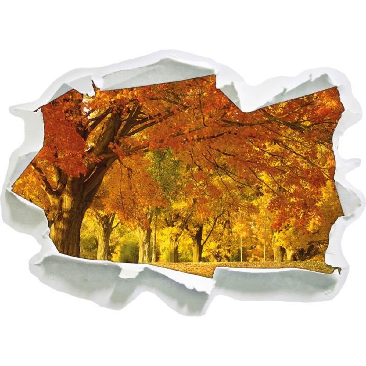Beau Paysage D Automne Le Regard 3d Mur Ou Un Autocollant De Porte Format 62x45cm Stickers Muraux Stickers Muraux Decoration Achat Vente Stickers Cdiscount