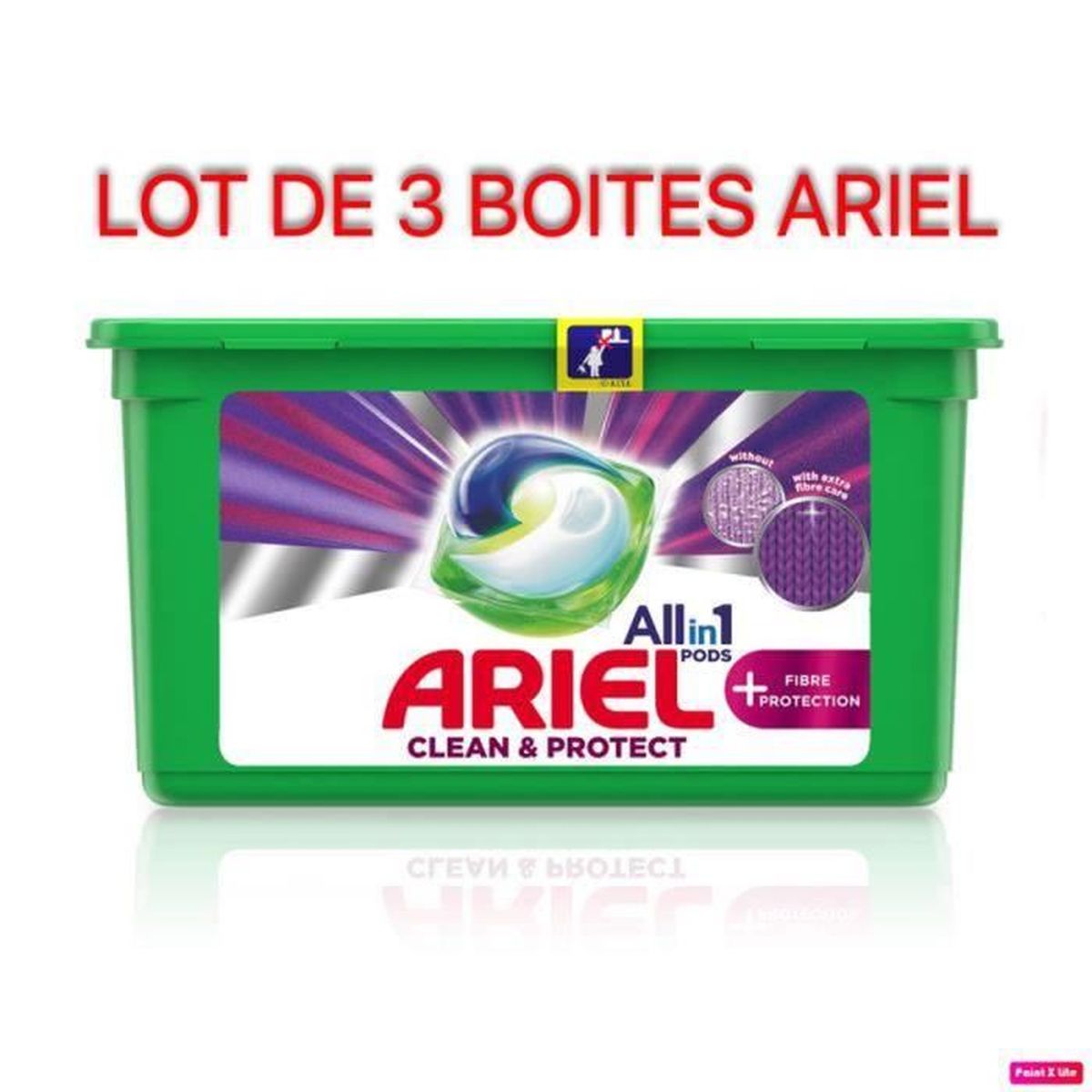 Lot de 2 Ariel à 6€21 ( 14€49 sur la carte )