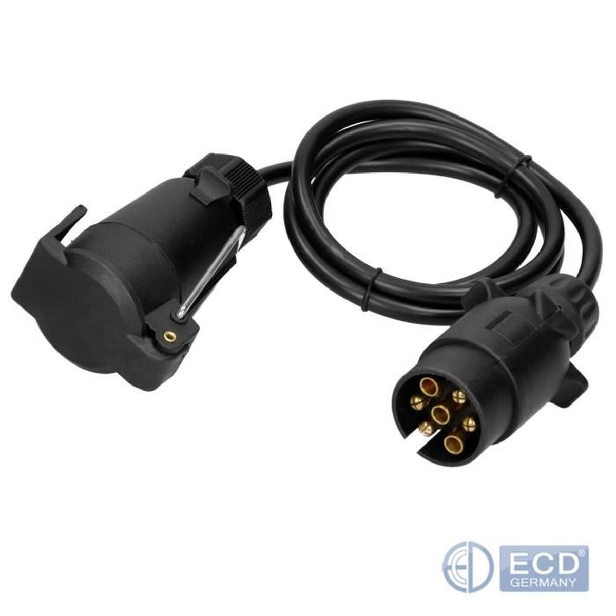Aspock Cable De Raccordement 7 Broches Avec 2x Baionnette Connecteur Principal Cable Remorque Cable