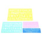 Gabarits Règles - GOTOTOP - 4 pièces - Plastique coloré - Modèles numériques - Pour enfants