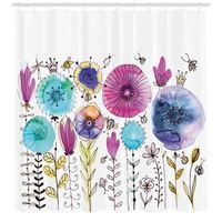Abakuhaus, Libellule Rideaux de Douche, Bonjour Concept d'été, Rose bleu, 175 x 240 CM