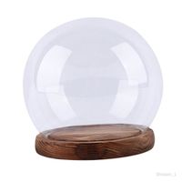 Cloche en verre boule de verre dôme vitrine bureau Table ronde pièce maîtresse saint valentin décor anti-poussière boule 12 cm