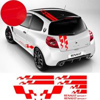 Renault Twingo CLIO MEGANE Bandes intégrales Gordini - ROUGE - Kit Complet  - Tuning Sticker Autocollant Graphic Decals