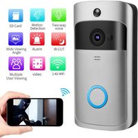 Tbest sonnette vidéo Wifi Caméra de porte de système d'accès de porte de sonnette infrarouge sans fil d'interphone vidéo de