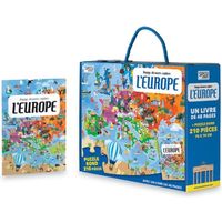 Puzzle circulaire L'Europe - Sassi Junior - 210 pièces - Pour enfant de 6 ans et plus