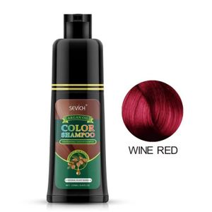 SHAMPOING 250ml de vin Rouge- -shampoing à l'huile'argan pour les cheveux, coloration rapide, naturel, gris, blanc, 250