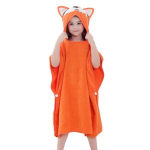 SORTIE DE BAIN Serviettes Et Sorties De Bain - Cooky.d Capuche Bébé Poncho Serviette 100% Doux Coton Peignoir Garçon Fille 0-6 Ans 70x70cm Renard