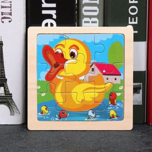PUZZLE Canard - Puzzle 3D en Bois de Dessin Animé pour Bé