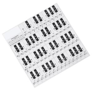 3pcs Clavier de piano amovible Notes Étiquettes Réutilisable