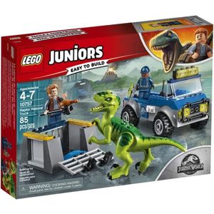 ASSEMBLAGE CONSTRUCTION LEGO® Juniors Jurassic World™ 10757 Le Camion De Secours Des Raptors - Jeu de construction