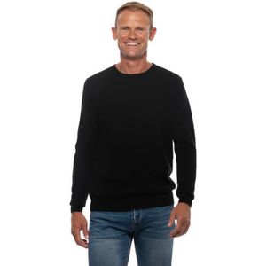 PULL UGHOLIN Pull Homme 100% Cachemire col Rond Noir