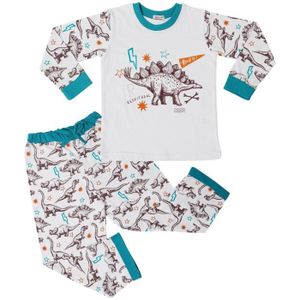 PYJAMA Pyjamas Enfants Filles Garçons Bleu Dinosaure - 2 