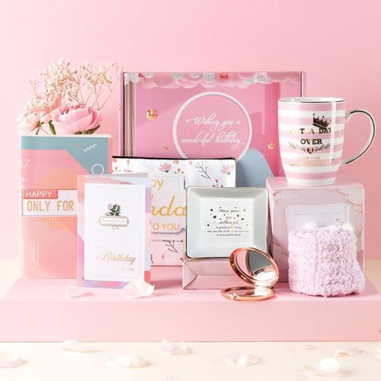 Coffret Cadeau Pour Femme Chat - Verre, Bougie, Sels De Bain Et Accessoires Relaxants