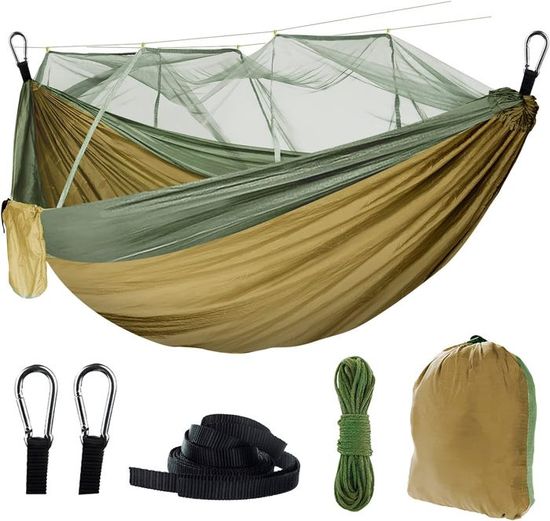 Hamac De Camping Ultra Léger Avec Moustiquaire Intégrée - Pour 1 Personne - Idéal Randonnée
