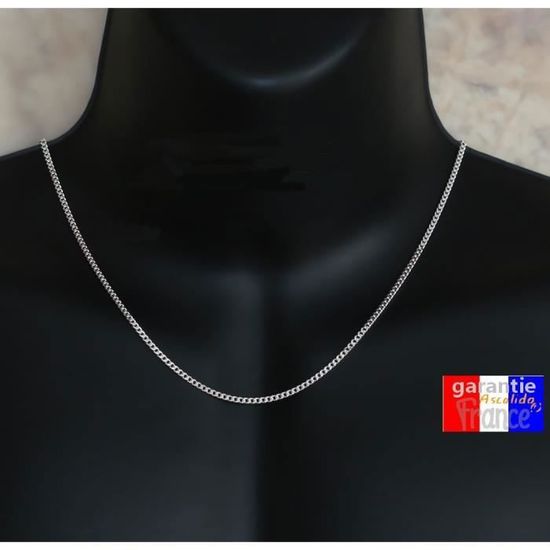 Collier Homme Argent 925 Maille 55 Cm - Design Robuste Et Élégant