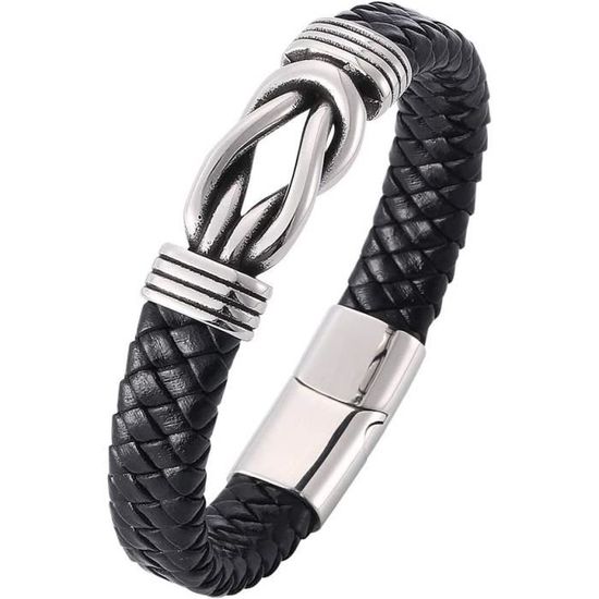 Fermeture Magnétique Pour Bijoux En Acier Inoxydable Noir - Diamètre 4 Mm, Couleur Anthracite/noir