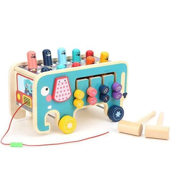 Jouet Marteau Montessori - 6 Pièces En Bois Simulé - Outil Bricolage Enfant Sécurisé Pour Jeu D'imitation - 12