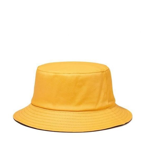 Chapeau De Pêcheur Unisexe à Large Bord - Protection UV, Pliable, Idéal Pour L'été Et Les Activités Plein Air (Jaune)