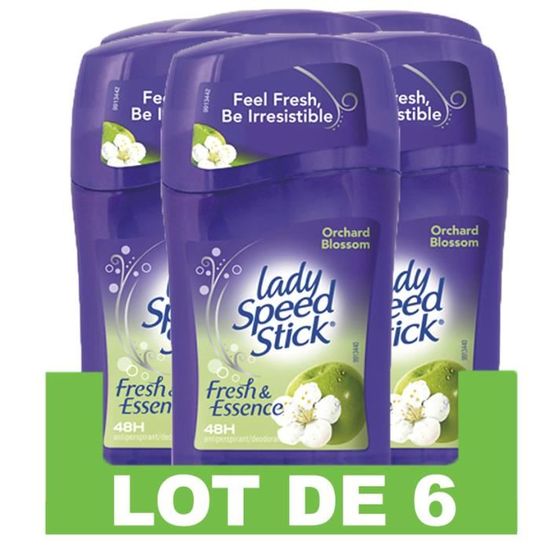 6 x Lady Speed Stick Orchard Blossom Deodorant Antiperspirant Femme Lot