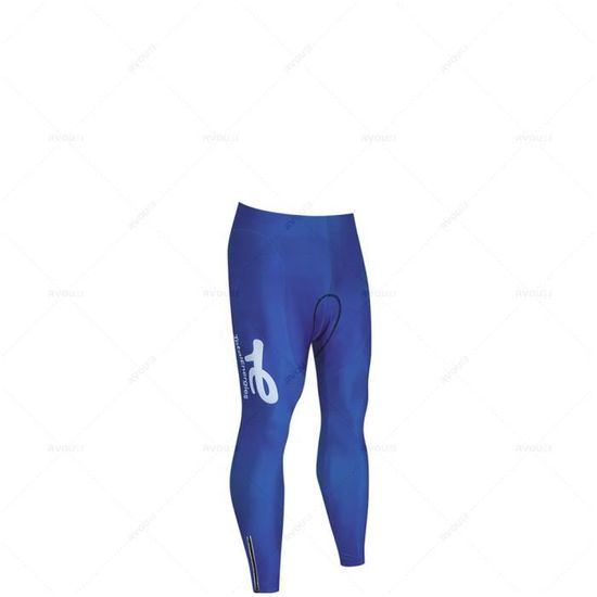 Maillot cycliste acrylique manches longues bleu - NOS - FR