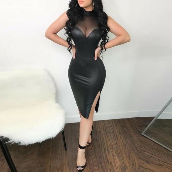 Robe en cuir grande taille online