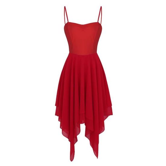 Robe Danse Latine Rouge Iixpin Femme Robe Danse Latine Mousseline