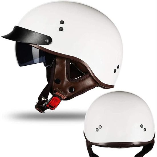 Casque Moto Jet Vintage,vintage Casque Mobylette Bols Avec