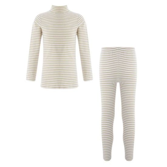 Sous-Vêtement Thermique Enfant à Manches Longues - Col Roulé, Polyester, Taille 2-14 Ans