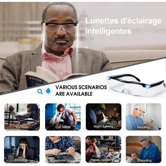 Lunettes de best sale lecture avec led