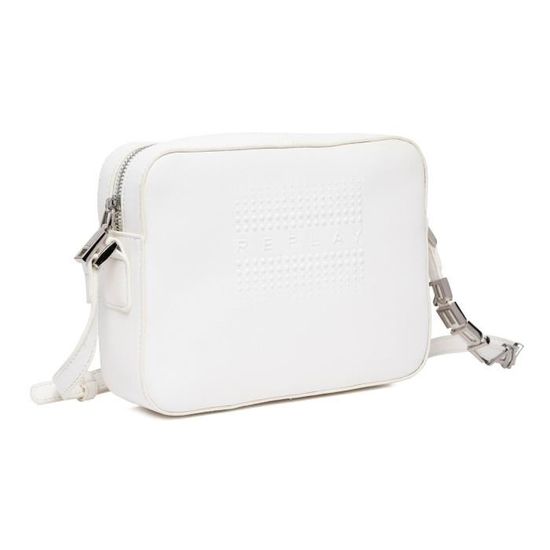 REPLAY Crossbody Bag with Zip Optical White [125054] sac à épaule