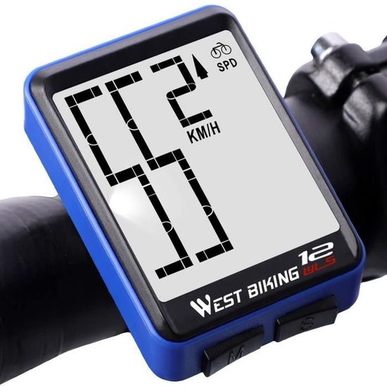 Compteur Kilométrique Vélo étanche Avec écran LCD Rétroéclairé – Multifonction, Rouge, Facile à Poser