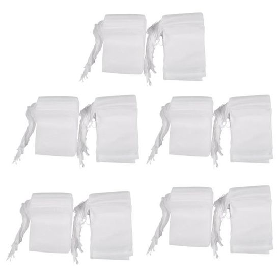 500Pcs Jetables Sachet de the Vide Avec Fil Papier A Filtre Etanche