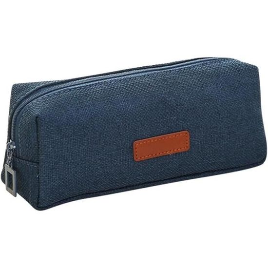 Trousse Scolaire Grande Capacité - 3 Compartiments, Toile Résistante, Avec Poignée - Pour Enfants, étudiants, Bureau