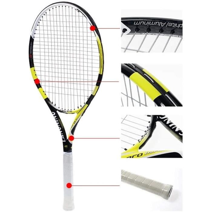 Hommes Et Femmes Spécial Raquettes Compagnons Tennis Jaune Collège Rackets Formation (Color : Yellow, Size : 69.2cm)287