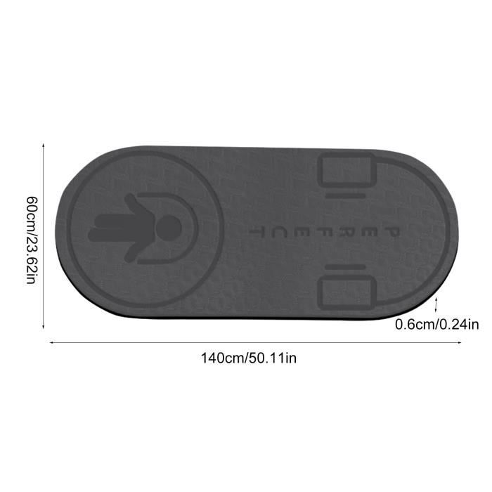 Tapis de sol,Tapis antidérapant TPE tapis de Yoga corde à sauter exercices de plancher à sauter pour tampons de-Type 140x60x0.6cm -C