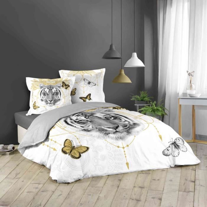 Parure de lit Tigre Chic 240x220 cm