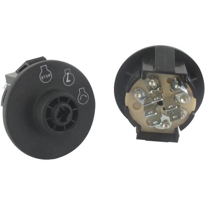 Contacteur à clé 3 positions, 6 broches adaptable pour machines EXMARK Vantage, TORO Timecutter 2010 et tondeuses Grandstand