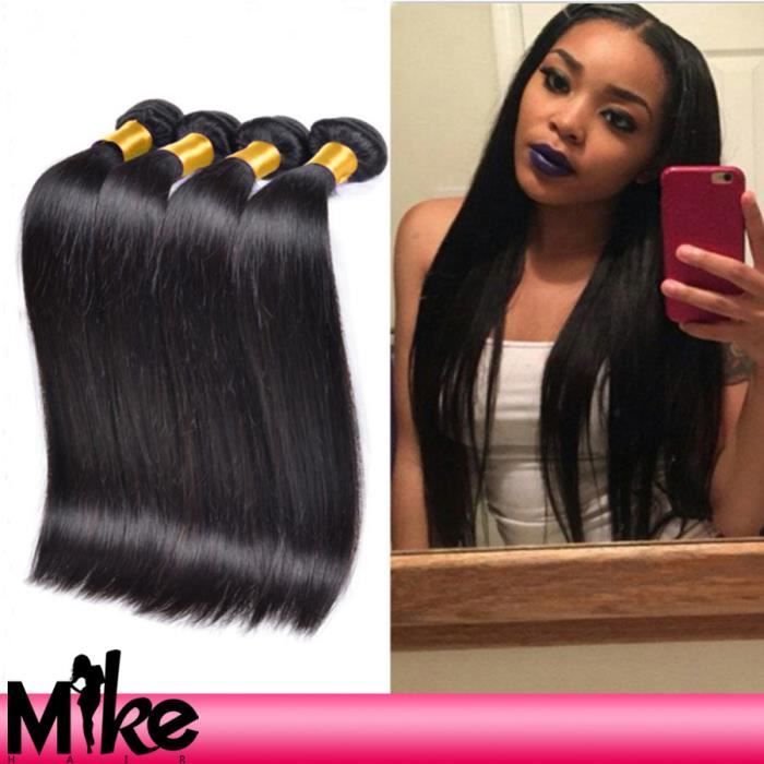 4 PIèCES TISSAGE CHEVEUX NATUREL INDIEN CHEVEUX HUMAINS STRAIGHT HAIR REMY HAIR 22 22 22 22 POUCES