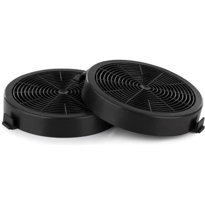 Klarstein Set 2 filtres à charbon actif de rechange 11,2 x 2 pour hottes aspirantes Sofia , mode recyclage de l'air