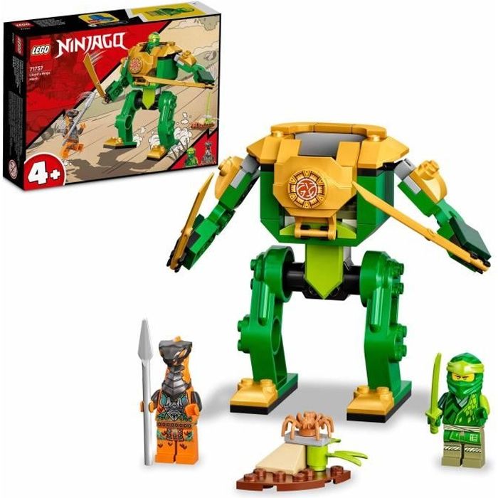 LEGO® 71757 NINJAGO Le Robot Ninja de Lloyd, Jouet pour Enfant dès 4 Ans avec Figurine Serpent, Set de Construction
