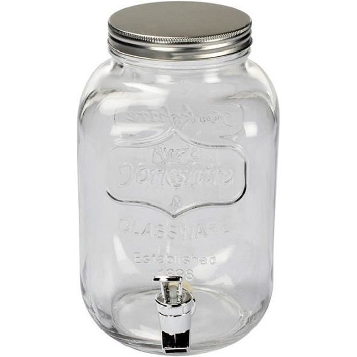 DISTRIBUTEUR À BOISSON EN VERRE 4 LITRES