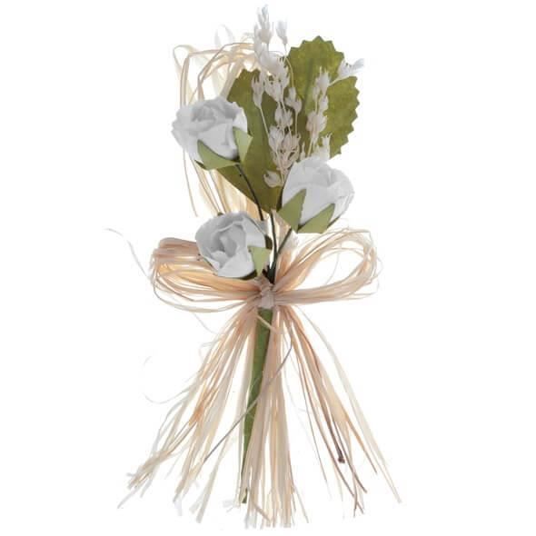 Bouquet de 3 roses blanches (x2) REF/5677