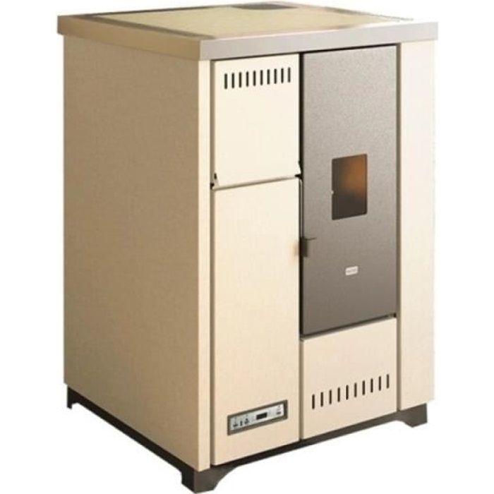 Cuisinière à granulés Léa 6.7kW Ivoire Sannover