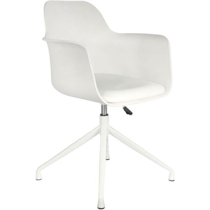 Fauteuil de bureau réglable et pivotant Chicago - Blanc