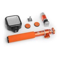 XSORIES Flash Projecteur avec Perche Selfie et Pholder - Orange