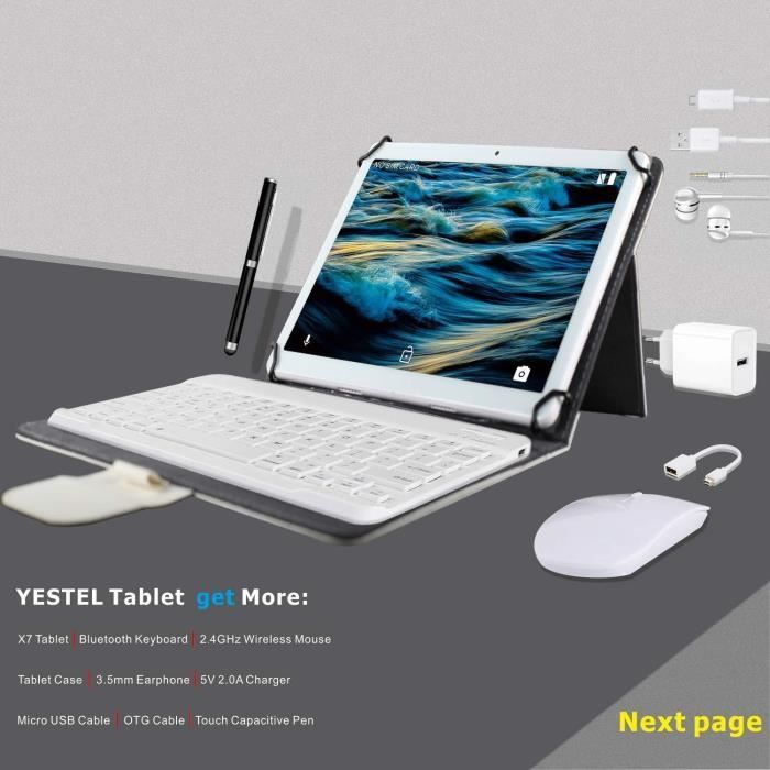 Tablette Tactile - 4G - 10 Pouces Android 8.1 Tablettes 4Go RAM 64Go ROM