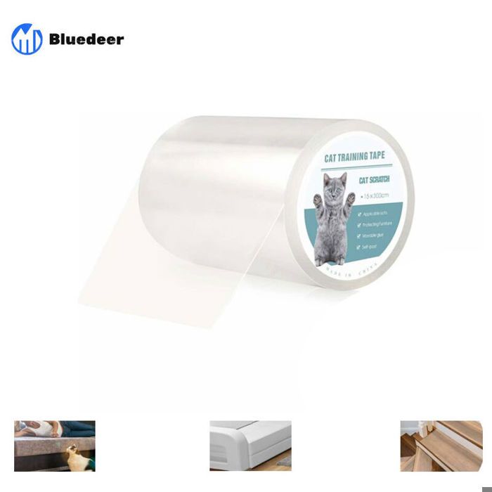 Meilleurs prix pour Protecteur de Rayure Chat Protection anti-rayures Film adhésif pour chats Ruban Transparent Anti-Griffes Autocollantes - 3 m avec