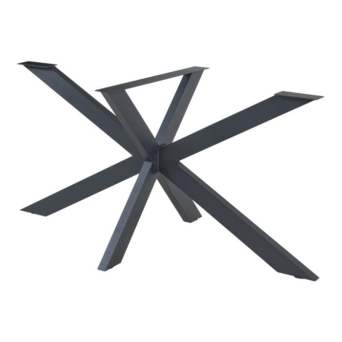 Structure de table Oberau acier 98 x 58 x 43 cm noir